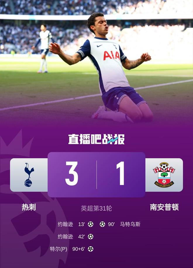 世俱杯2025-关于热刺小胜南安普顿，积分榜上升的信息